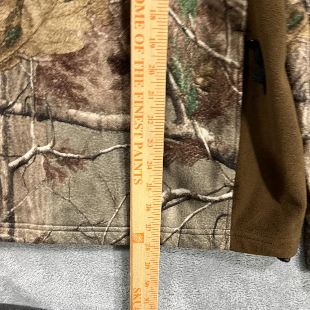 Bushnell Camo Jacket Men Medium Realtree AP Heavy Fleece Lined Pull Over Hunting